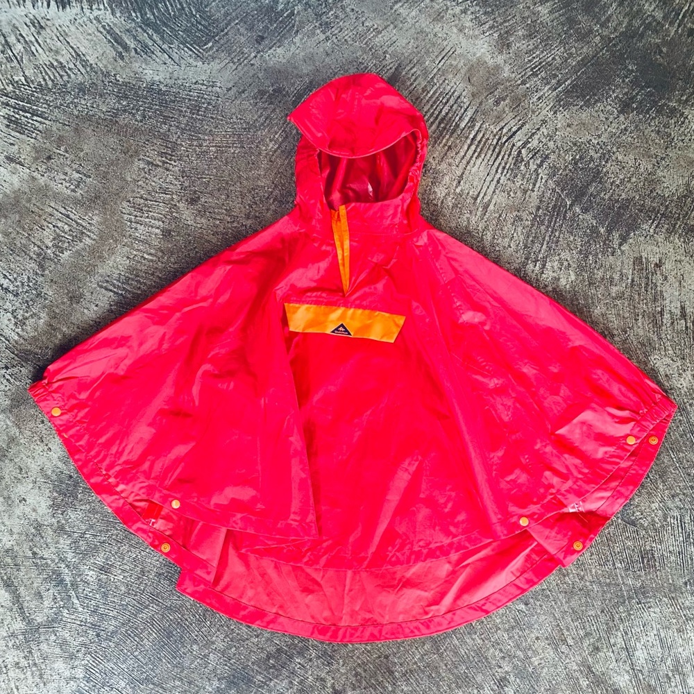 Kids Red Rain Poncho